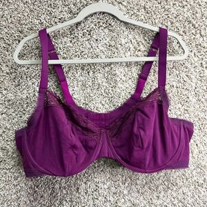 Savage X Fenty Bra Women’s 46DD Purple Lace‎ Trim